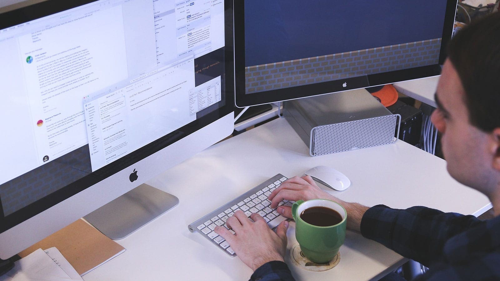 person working on computer