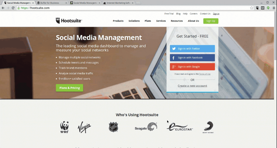 Social media management platform free trials.