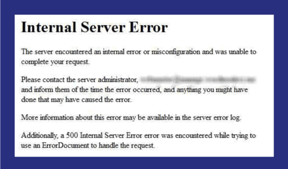 Internal Server Error