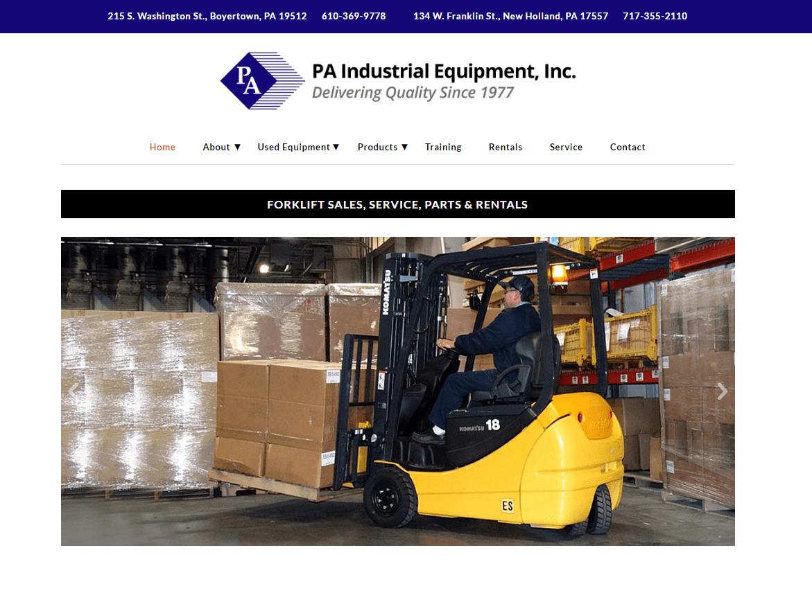 DaBrian Marketing Group, LLC Re-develops PA Industrial Equipment, Inc.’s Website